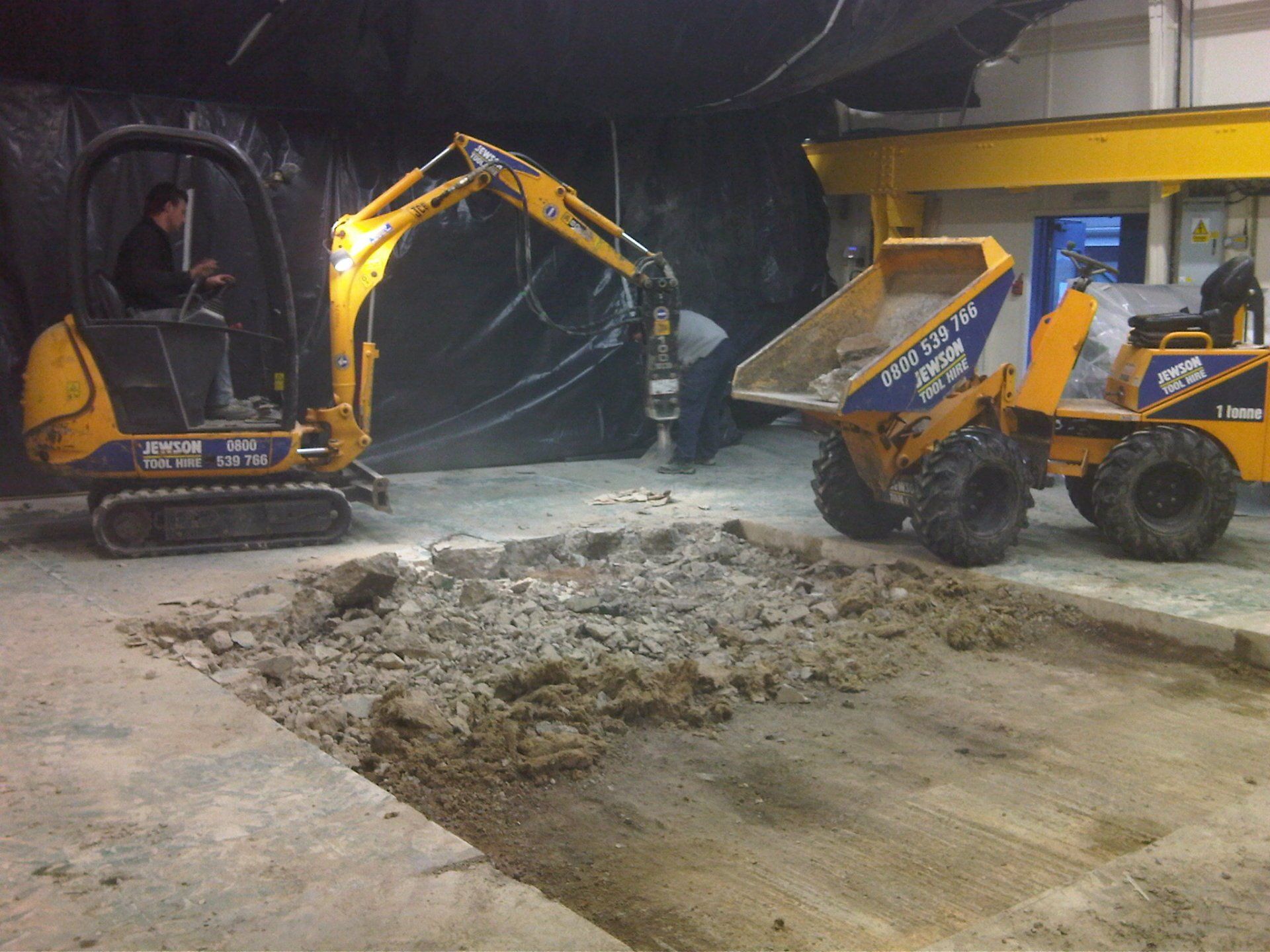 Breaking out concrete