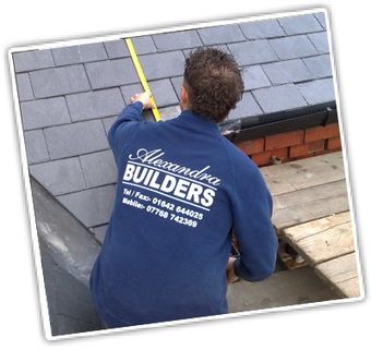 man measuring a roof