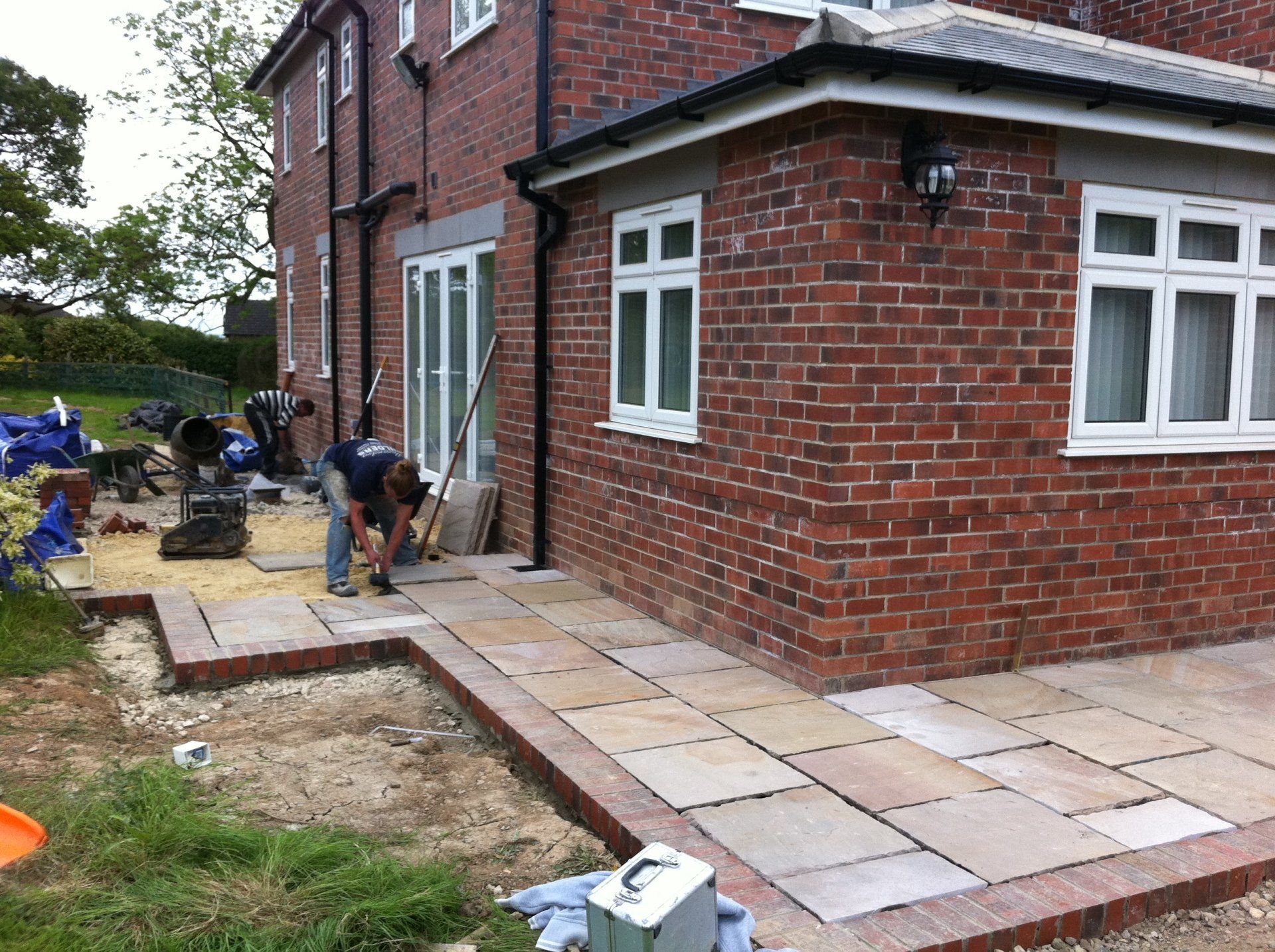 Indian sandstone paving