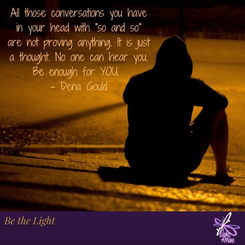 a silhouette with a quote by Dena Gould  about being enough for you and letting go of toxic parents