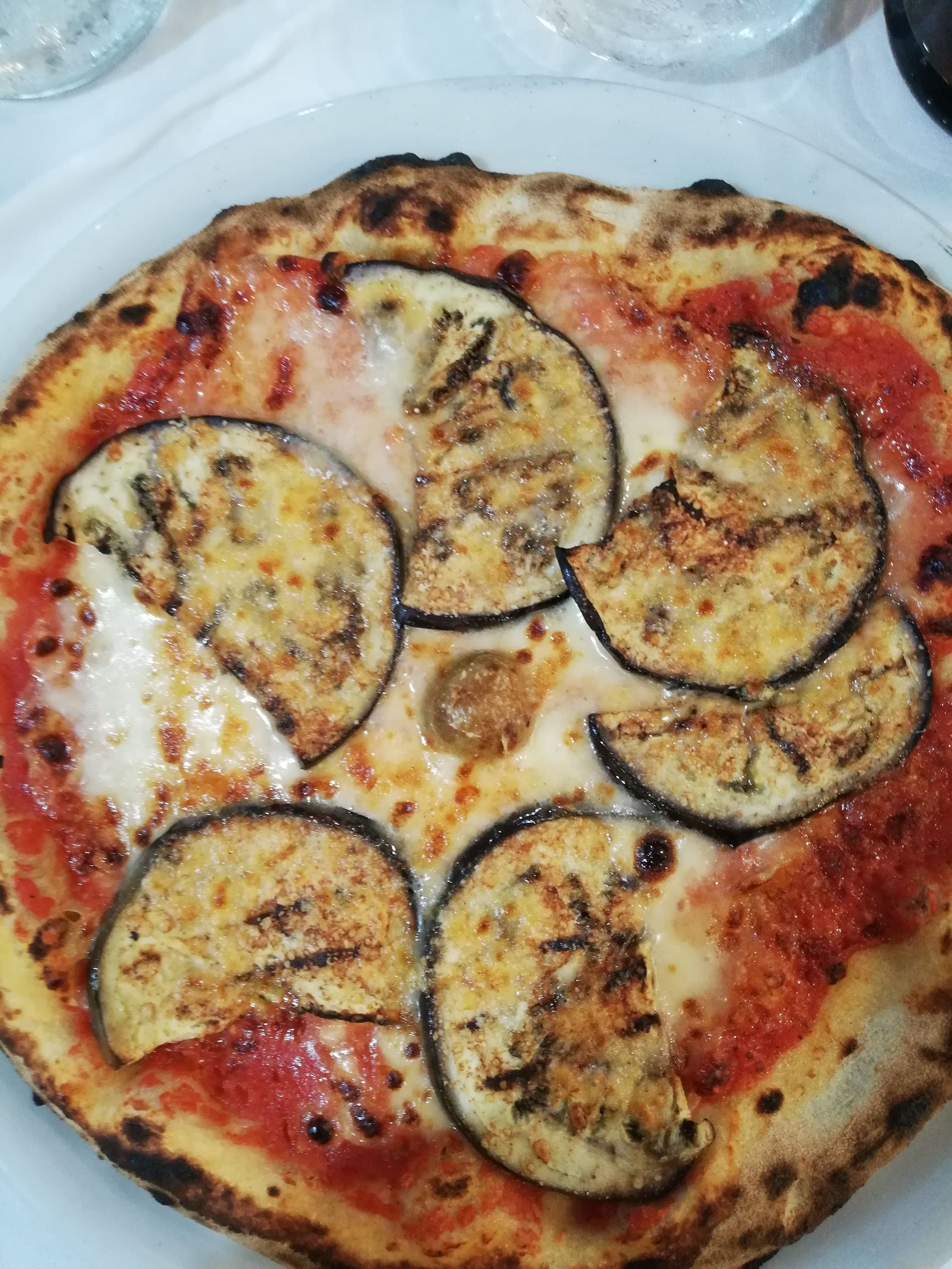 pizza con melanzane