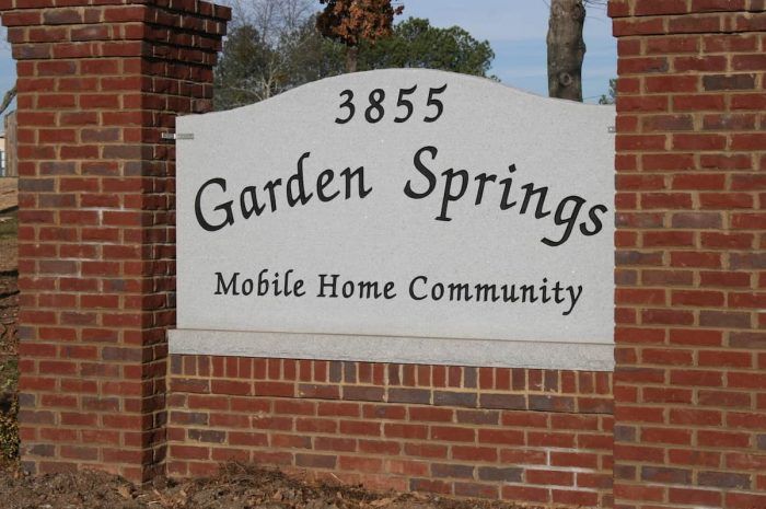 Garden Springs Homes - Community Sign