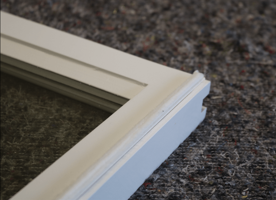 sash window meeting rail fitted with brush pile draught excluder