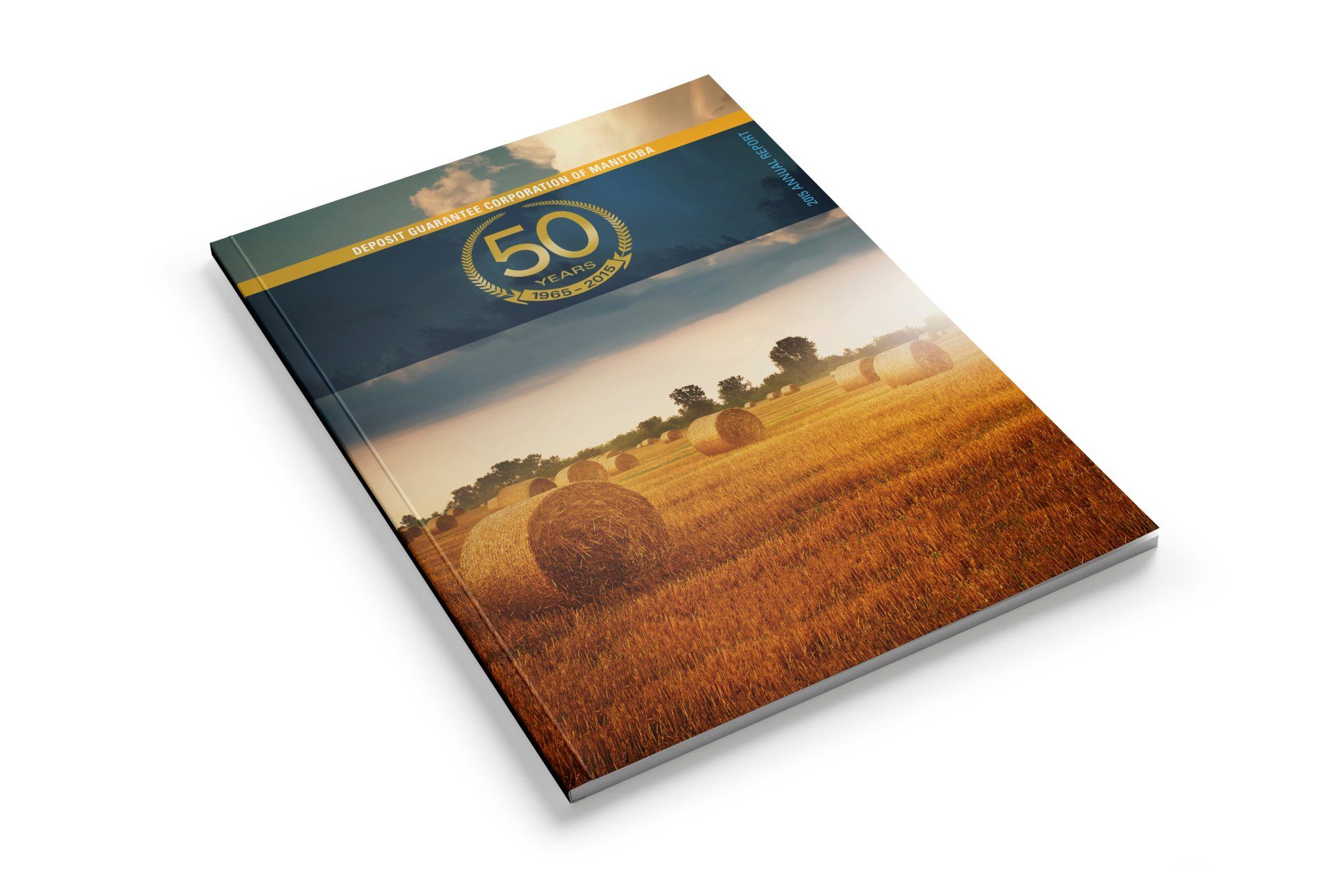 A booklet with a gold 