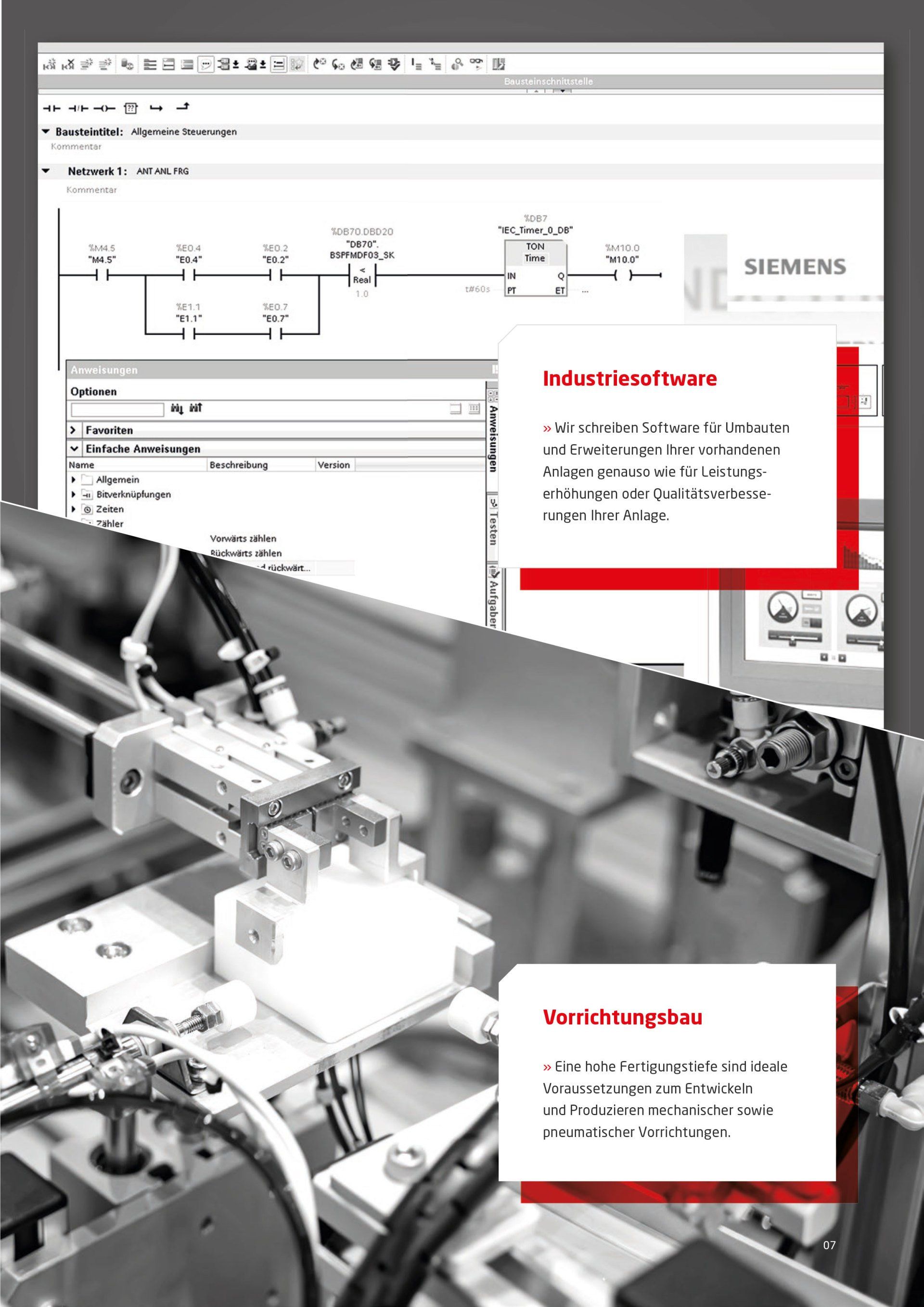Ein Schwarzweißfoto einer Maschine und eines Computerbildschirms.