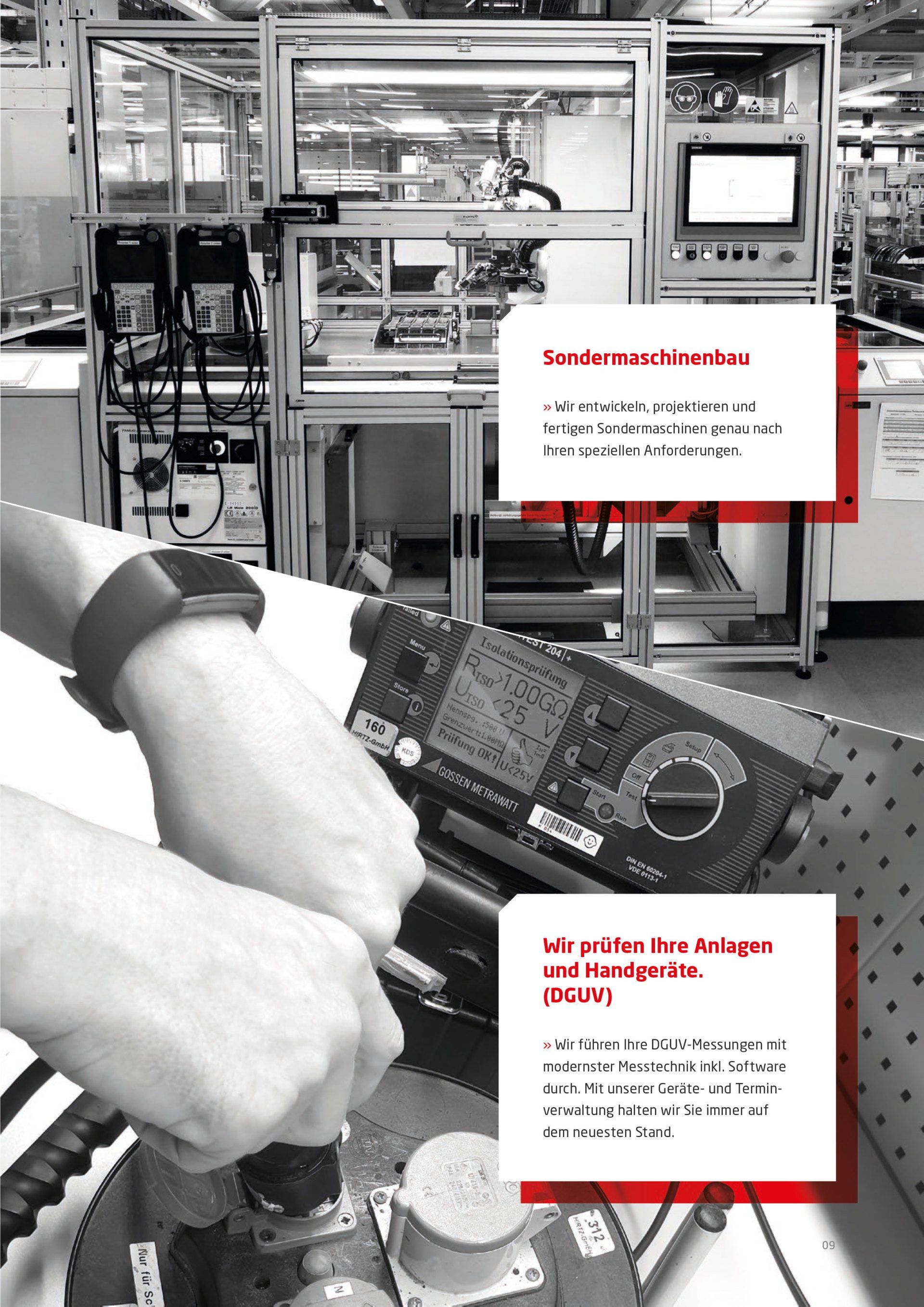 Eine Person arbeitet in einer Fabrik an einer Maschine.