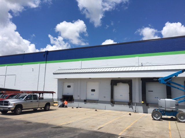 completed repairs on dock wall