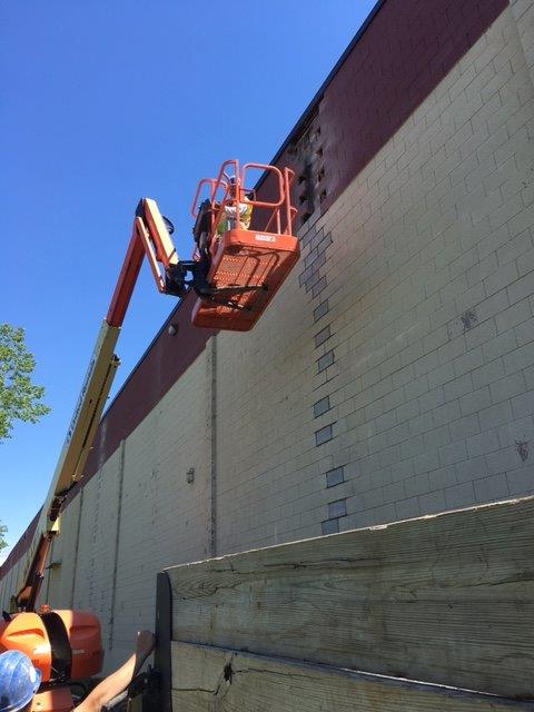 installing new brick