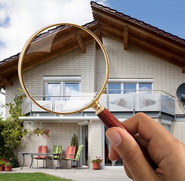 Home Inspection — Magnifying Glass Over Luxury House in Richland, MS Home Inspection — Magnifying Glass Over Luxury House in Richland, MS