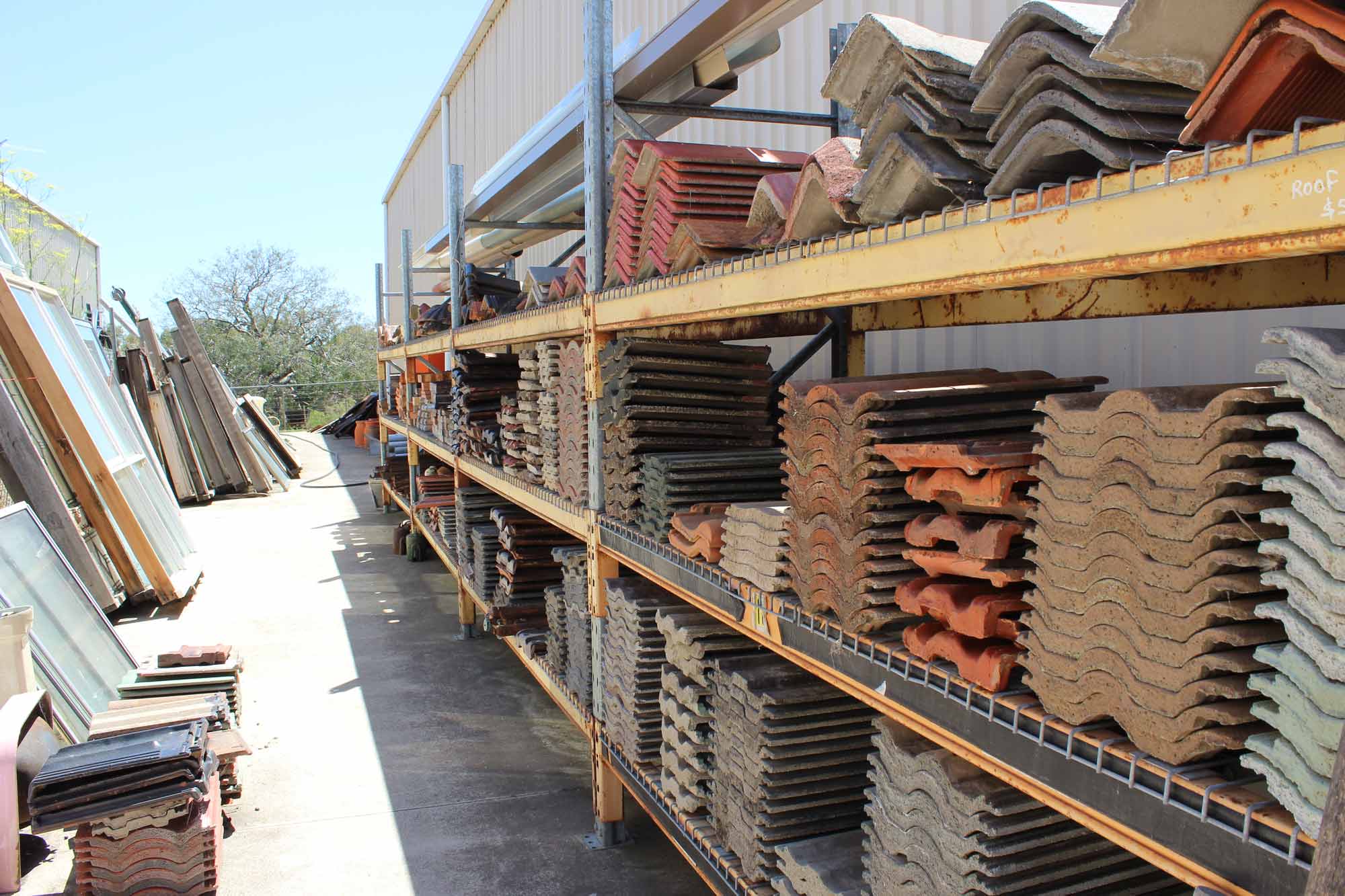 bricks and roof tiles