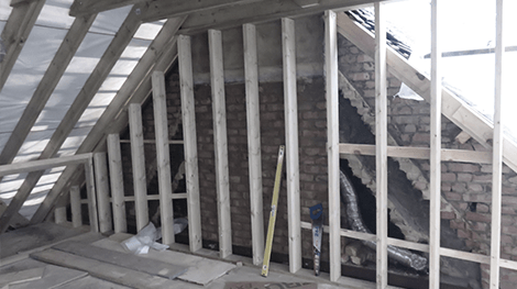 wall under construction