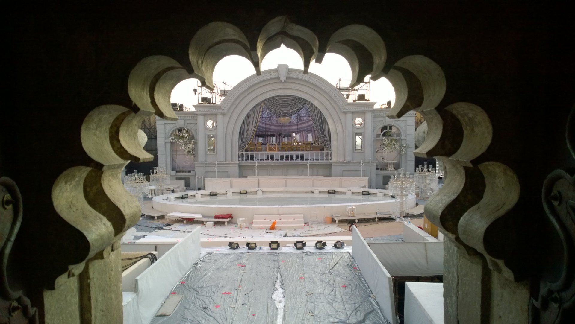 Aufbau Eislaufplatz
