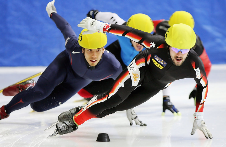 Eisläufer Rennen