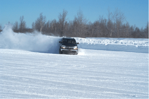 Autofahrt im Schnee