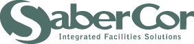 A logo for sabercor integrated facilities solutions
