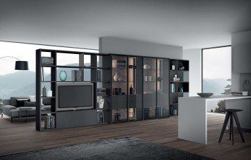 Parete attrezzata in legno