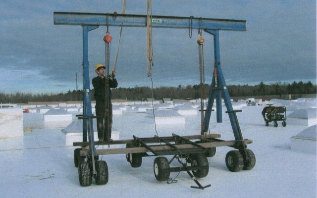 Heavy Equipment Designed for Handling Roof Units