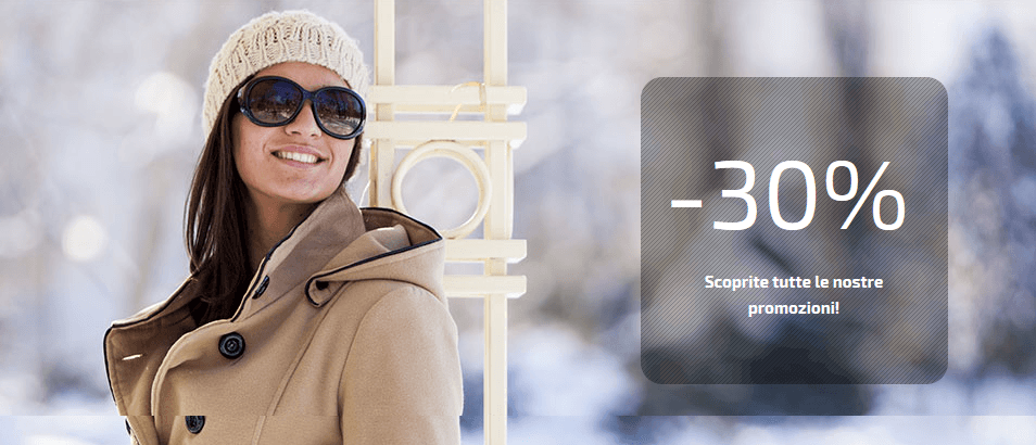 una modella con occhiali da sole sconto 30%