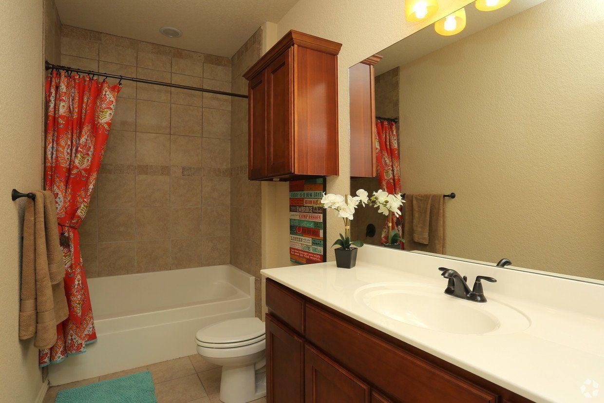 bathroom with sink and shower