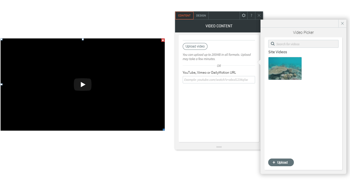 A video is being played on a tablet and a cell phone.