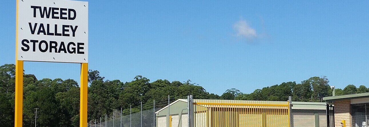 Storage Unit With Signage — Storage Solutions in Pottsville, NSW