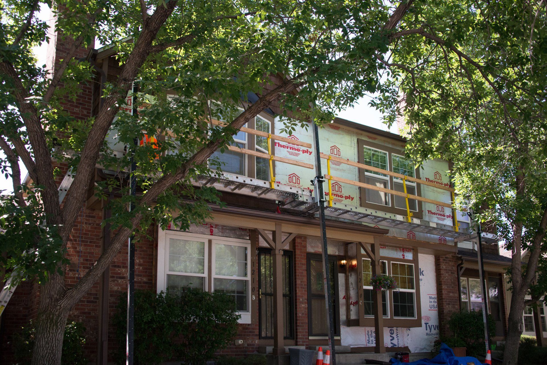 In the process of installing siding