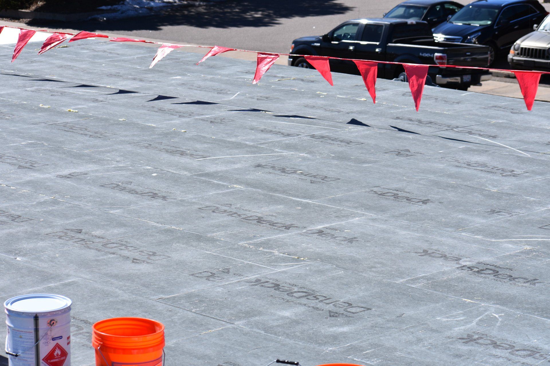 Dover roof is getting prepped for coating
