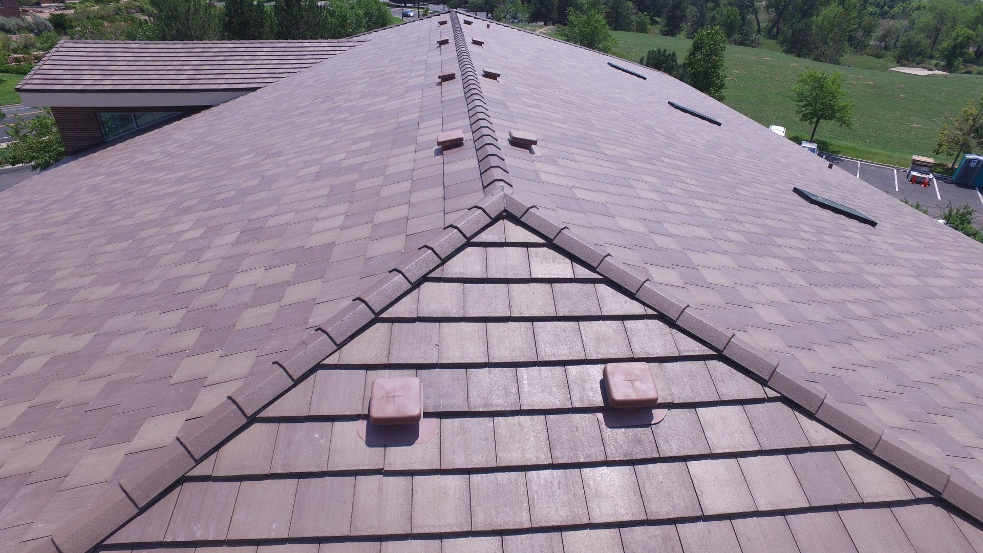 Multi-family property's new roof.