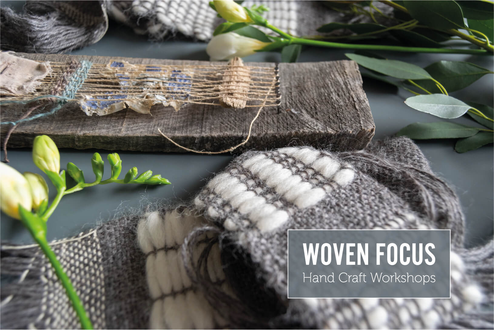 Photograph of hand weaving with driftwood by Woven Focus, captured by MooksGoo