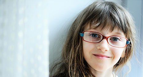 a girl with spectacles