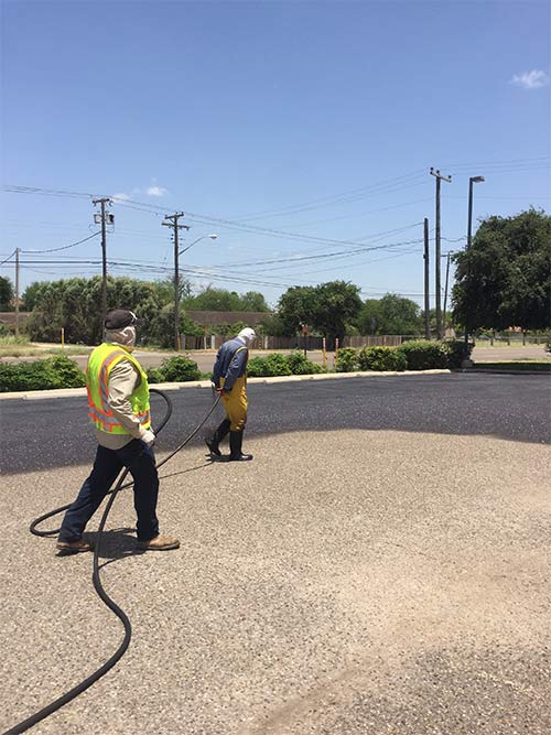 View Of Road With Seal Coating — Mercedes, TX — Bernal Paving