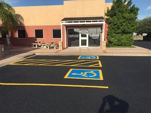 Parking Lot With PWD Sign — Mercedes, TX — Bernal Paving
