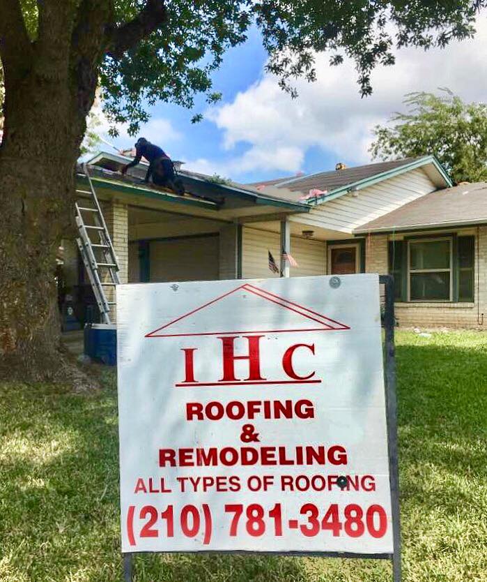 Residential House with Signage — San Antonio, TX — IHC Roofing