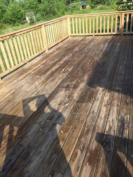 Wooden terrace — Power Washing Services in New Galilee, PA