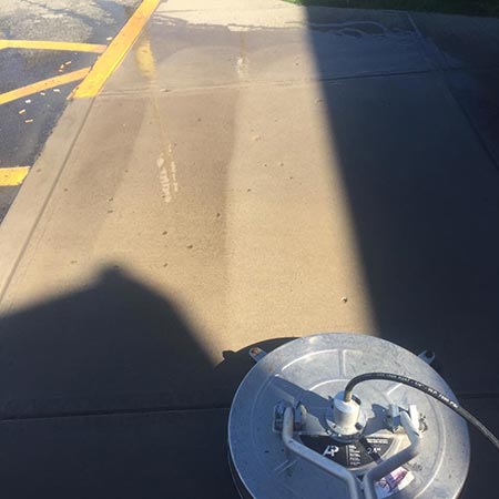 Cleaning the floor — Power Washing Services in New Galilee, PA