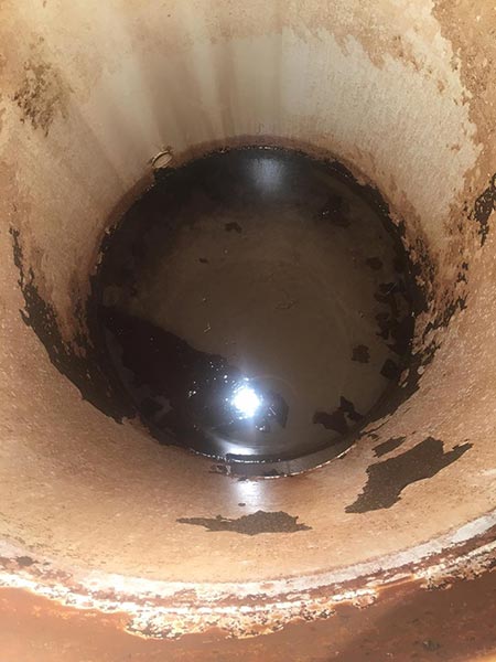 Top view of dirty water storage — Power Washing Services in New Galilee, PA