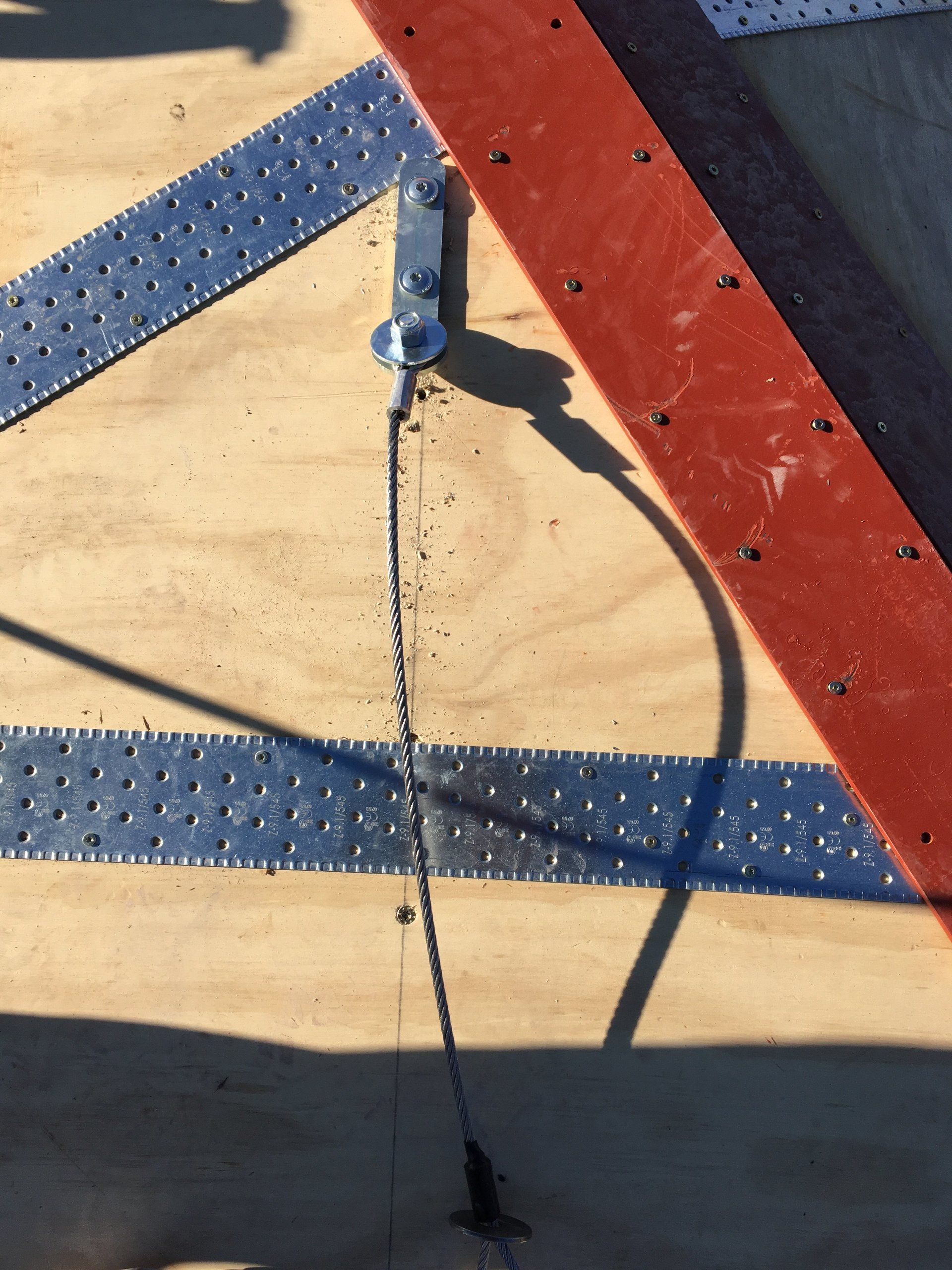 Linea vita su legno