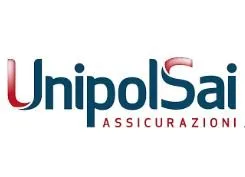 UnipolSai Assicurazioni logo in blue, with red arc and text below reading