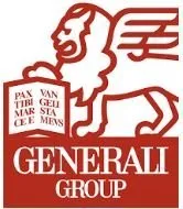 Leone alato rosso con libro, logo del Gruppo Generali.