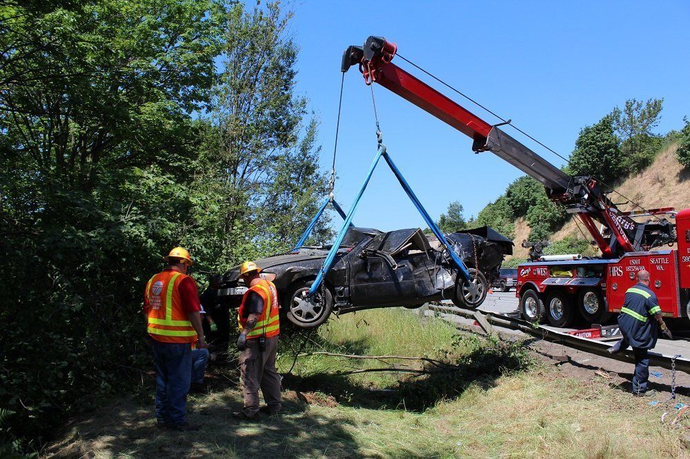 Towing a Damaged Car — Seattle, WA — Gary's Westside Towing