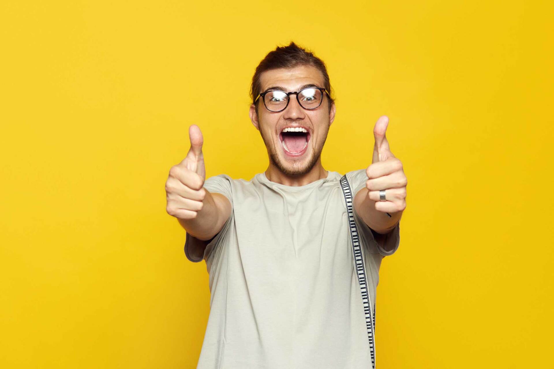 Man Giving Two Thumbs Up — Hendersonville, NC — Hendersonville Opticians
