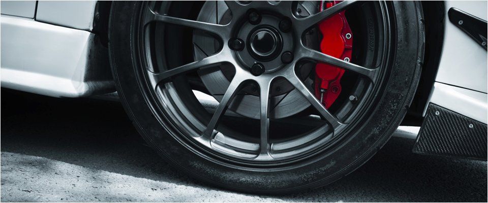 wheel fitted on a car