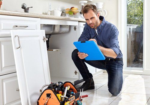 Sink Repair — Plumber checking the sink problem in South Yarmouth, MA