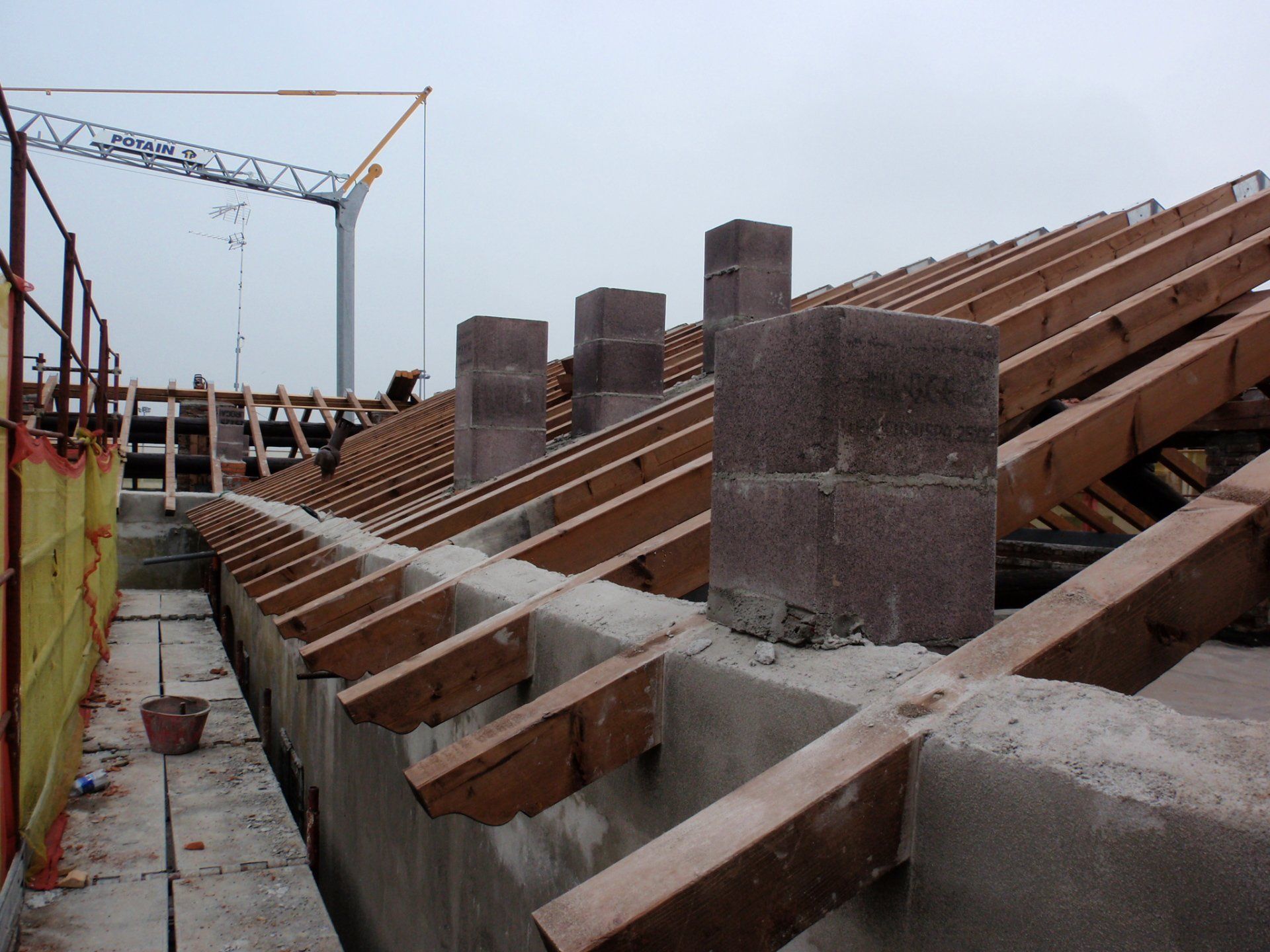 New joists and chimneys