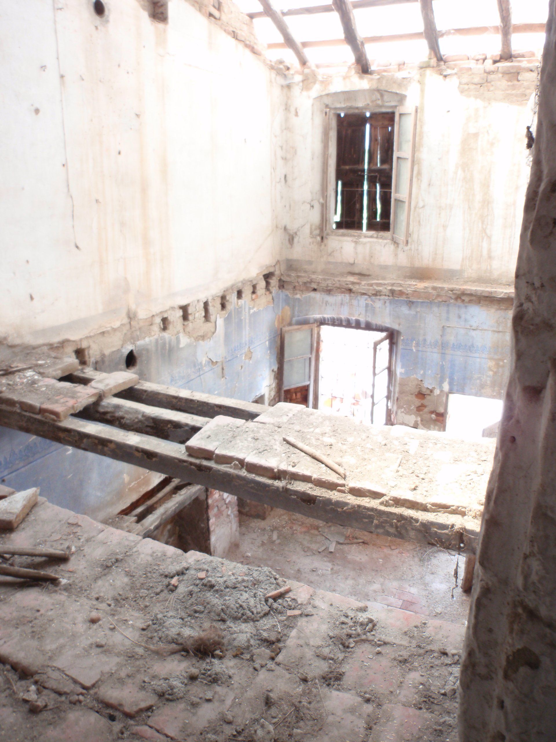 View of the first floor with collapsed attic
