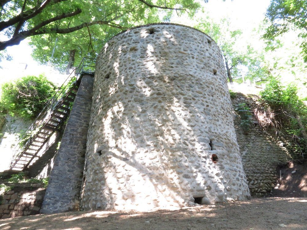 Tower view after consolidation of masonry