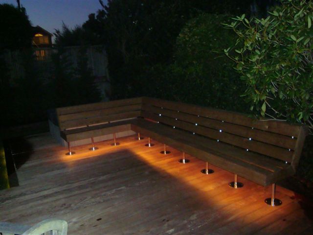 Stainless steel bench support frame by Tanner Manufacturing.