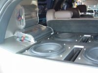 Custom Car Audio — Car Trunk Four Large Speakers In Chicago, IL