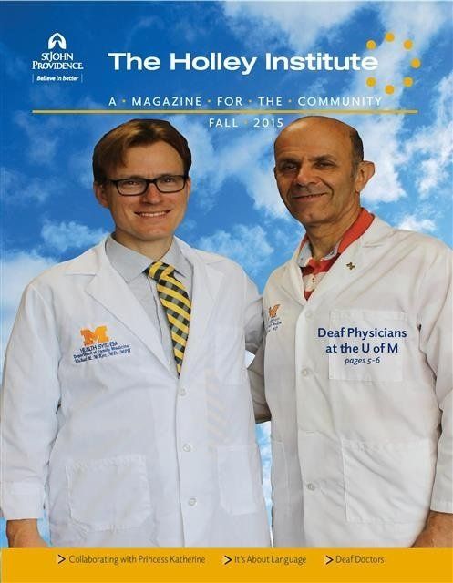Two doctors are on the cover of the holly institute magazine