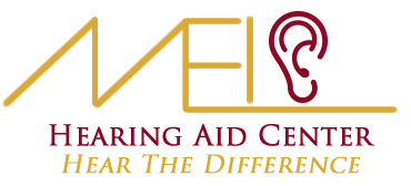 The logo for the hearing aid center hear the difference